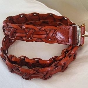 Vintage woven leather belt